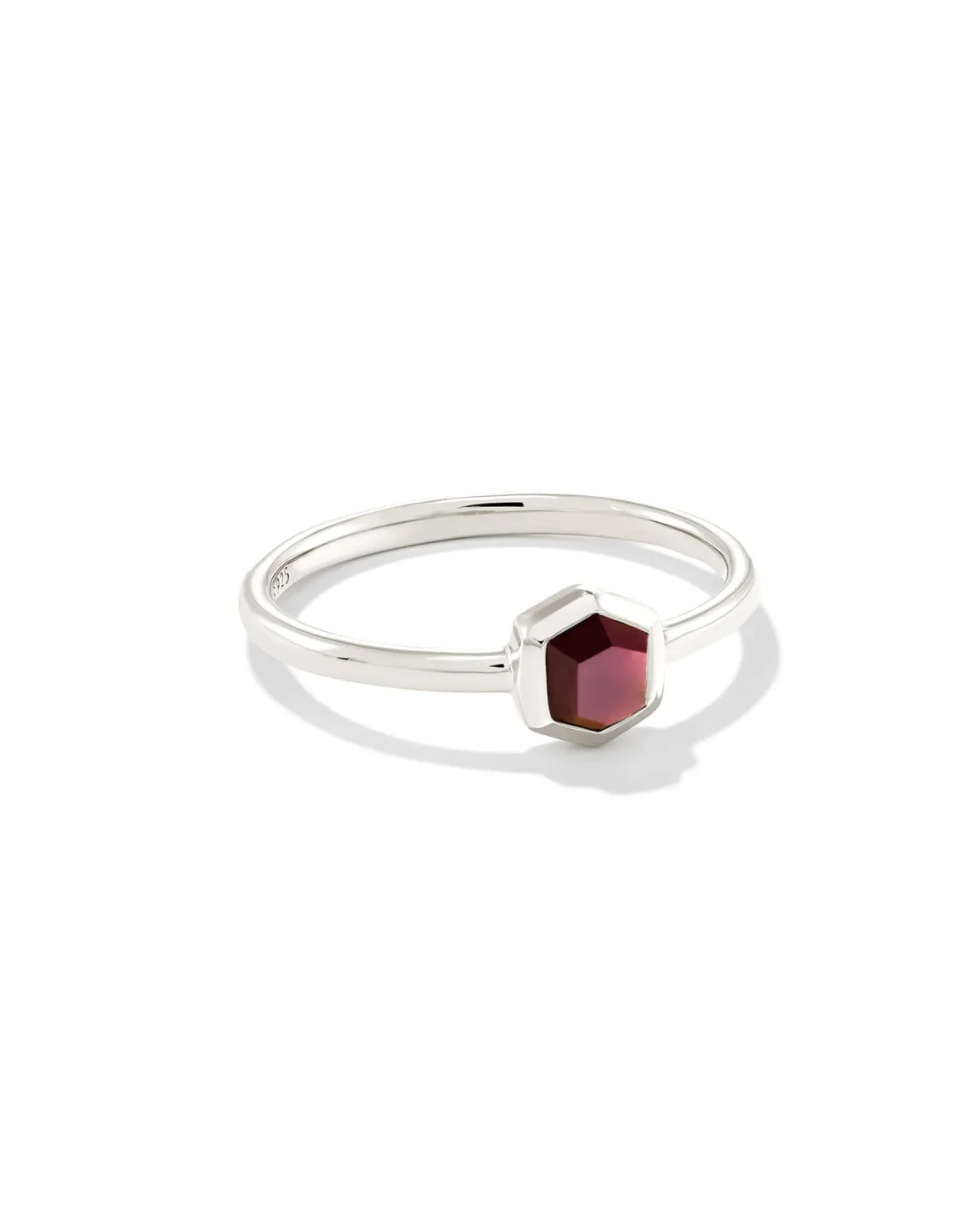 Davie Sterling Silver July Band Ring