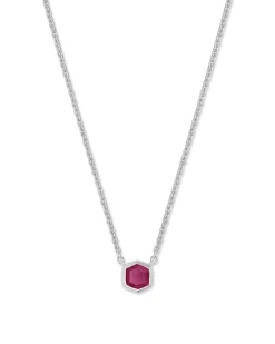 Davie Sterling Silver July Pendant Necklace