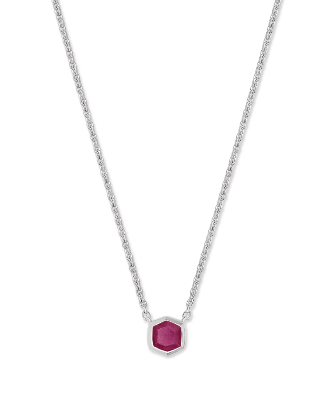 Davie Sterling Silver July Pendant Necklace