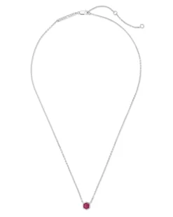 Davie Sterling Silver July Pendant Necklace