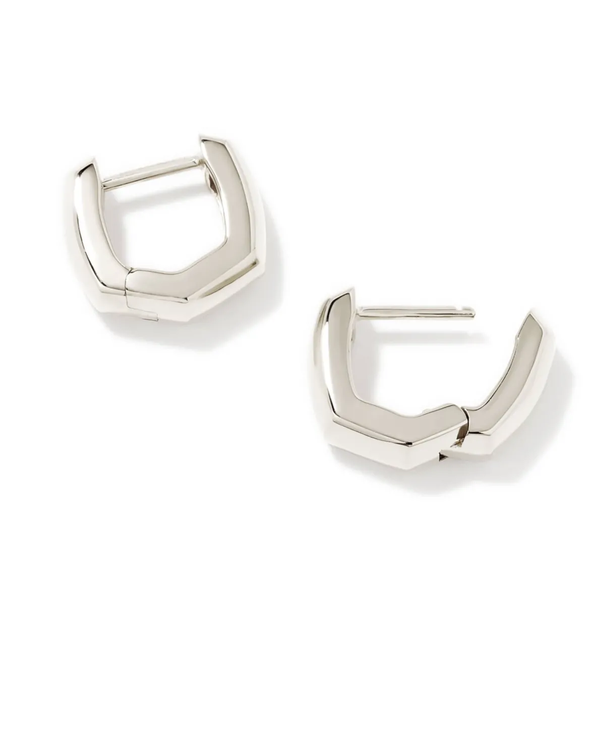 Davie Wide Huggie Earrings in Sterling Silver