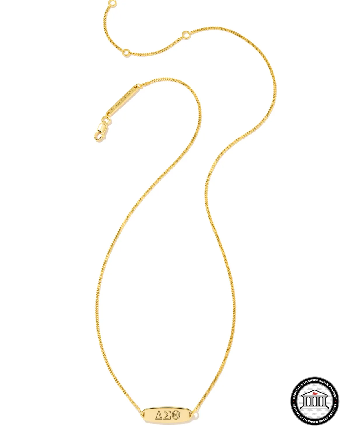 Delta Sigma Theta Pendant Necklace in 18k Gold Vermeil