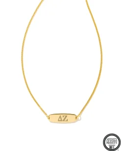 Delta Zeta Pendant Necklace in 18k Gold Vermeil