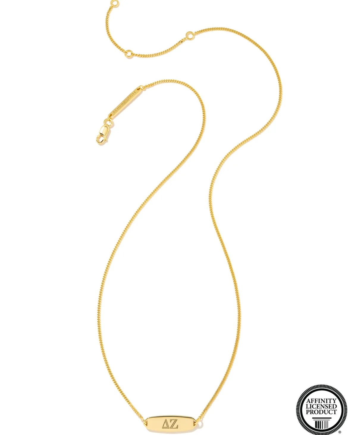 Delta Zeta Pendant Necklace in 18k Gold Vermeil