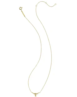 Diamond Accent 14k Yellow Gold Longhorn Necklace in White Diamond