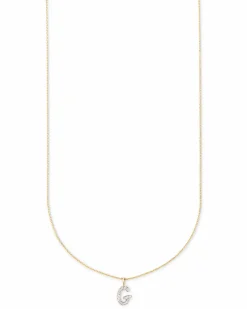 Diamond Letter G Pendant Necklace in 14k Yellow Gold
