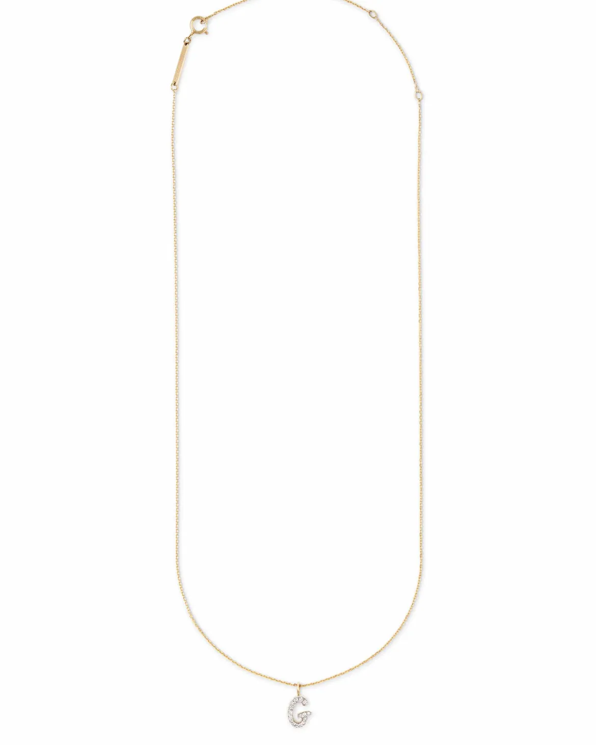 Diamond Letter G Pendant Necklace in 14k Yellow Gold