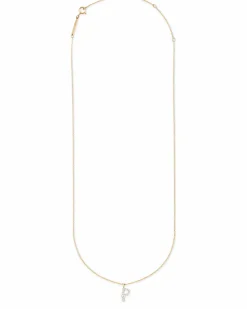 Diamond Letter P Pendant Necklace in 14k Yellow Gold