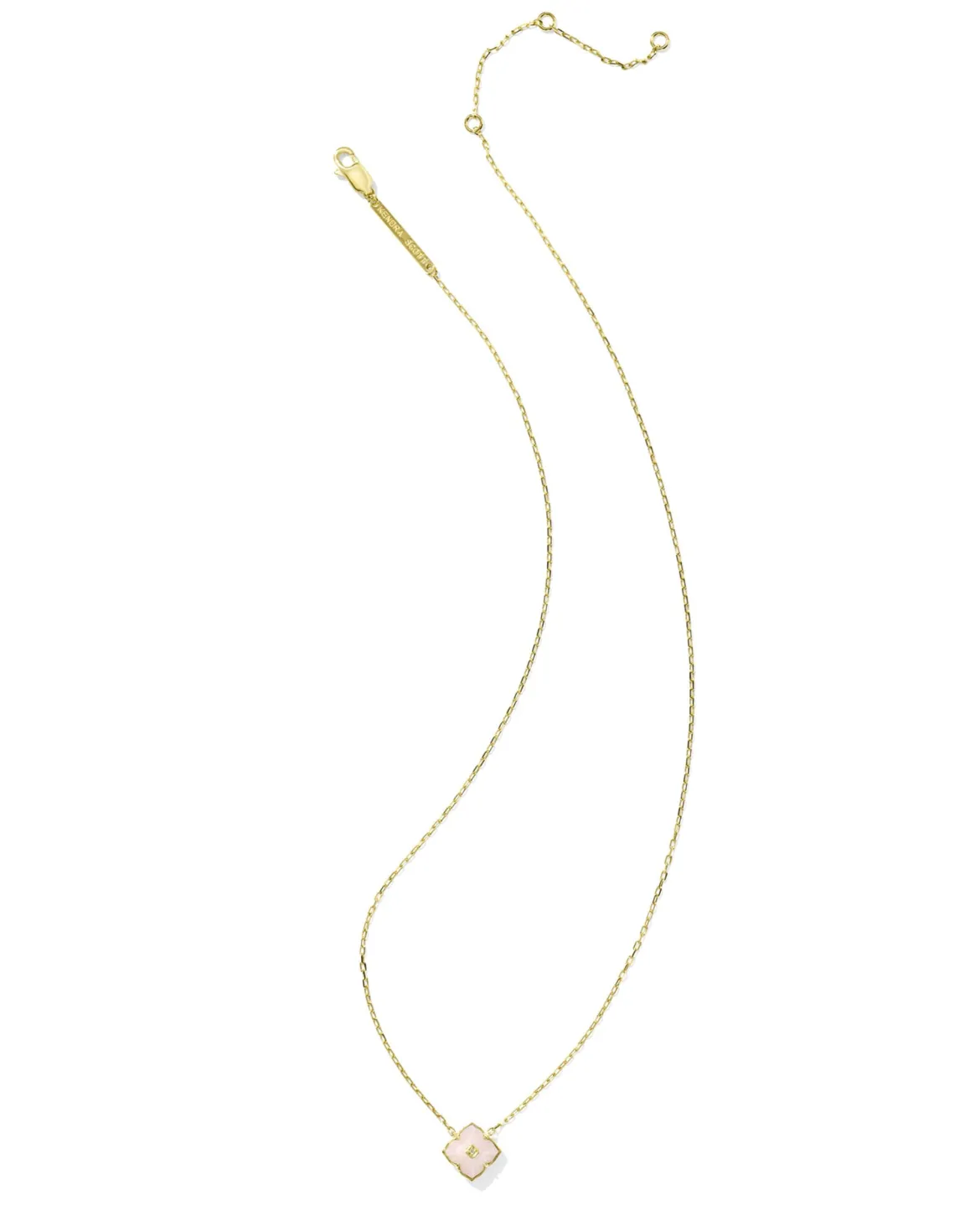 Dira 18k Gold Vermeil Carved Stone Pendant Necklace