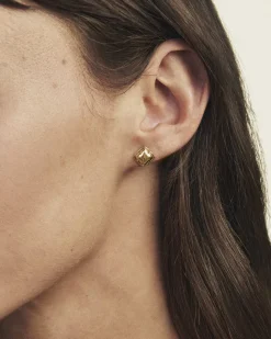 Dira 18k Gold Vermeil Small Metal Stud Earrings
