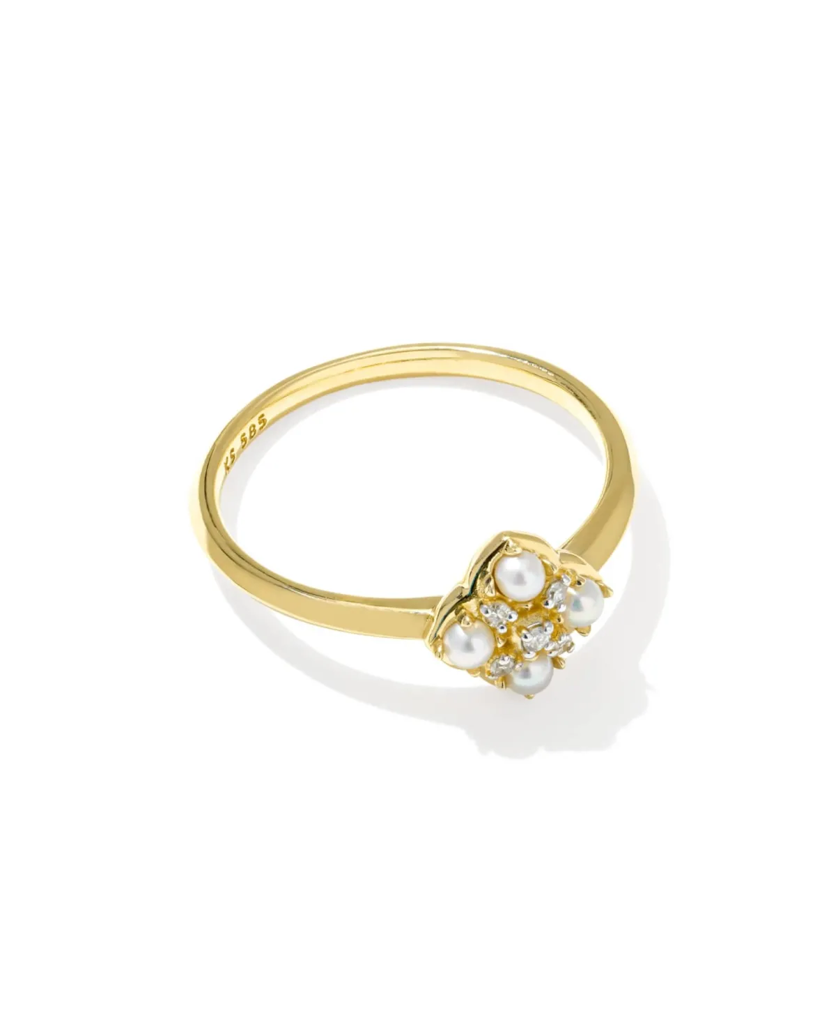 Dira Luxe 14k Yellow Gold Band Ring