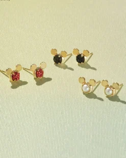 Disney | Kendra Scott Gold Mickey Mouse Stud Earrings in Freshwater Cultured Pearl