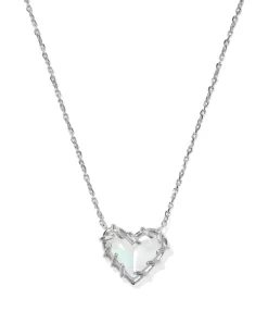 Dolly Parton x Kendra Scott Patchwork Ari Heart Silver Short Pendant Necklace