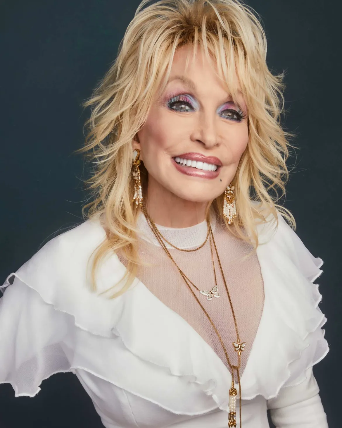 Dolly Parton x Kendra Scott Enamel Butterfly Vintage Gold Short Pendant Necklace
