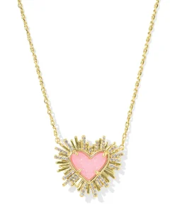 Dolly Parton x Kendra Scott Ari Heart Gold Short Pendant Necklace