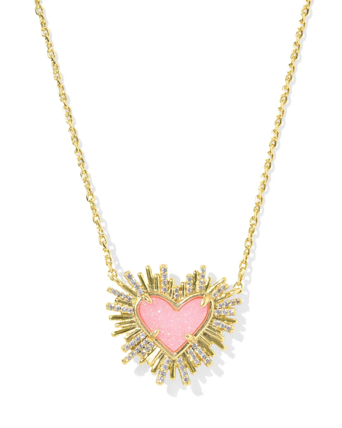 Dolly Parton x Kendra Scott Ari Heart Gold Short Pendant Necklace