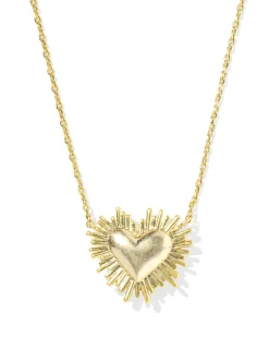 Dolly Parton x Kendra Scott Ari Heart Gold Short Pendant Necklace