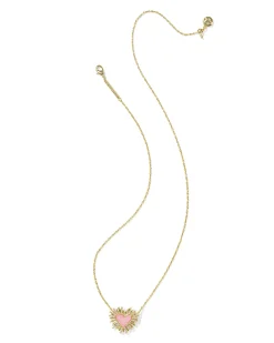 Dolly Parton x Kendra Scott Ari Heart Gold Short Pendant Necklace