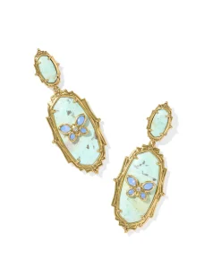 Dolly Parton x Kendra Scott Elle Butterfly Vintage Gold Statement Earrings