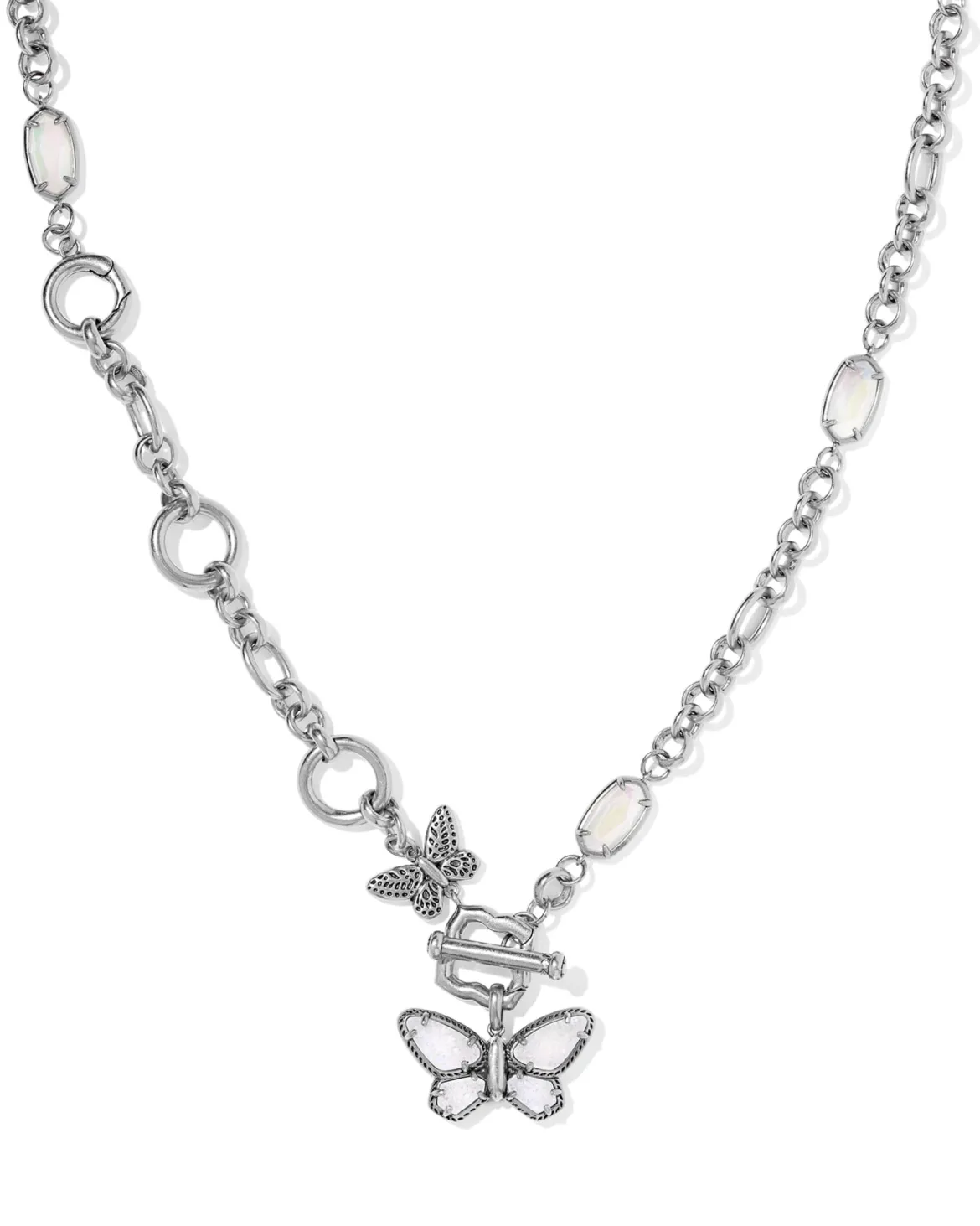 Dolly Parton x Kendra Scott Butterfly Vintage Silver Convertible Y Necklace