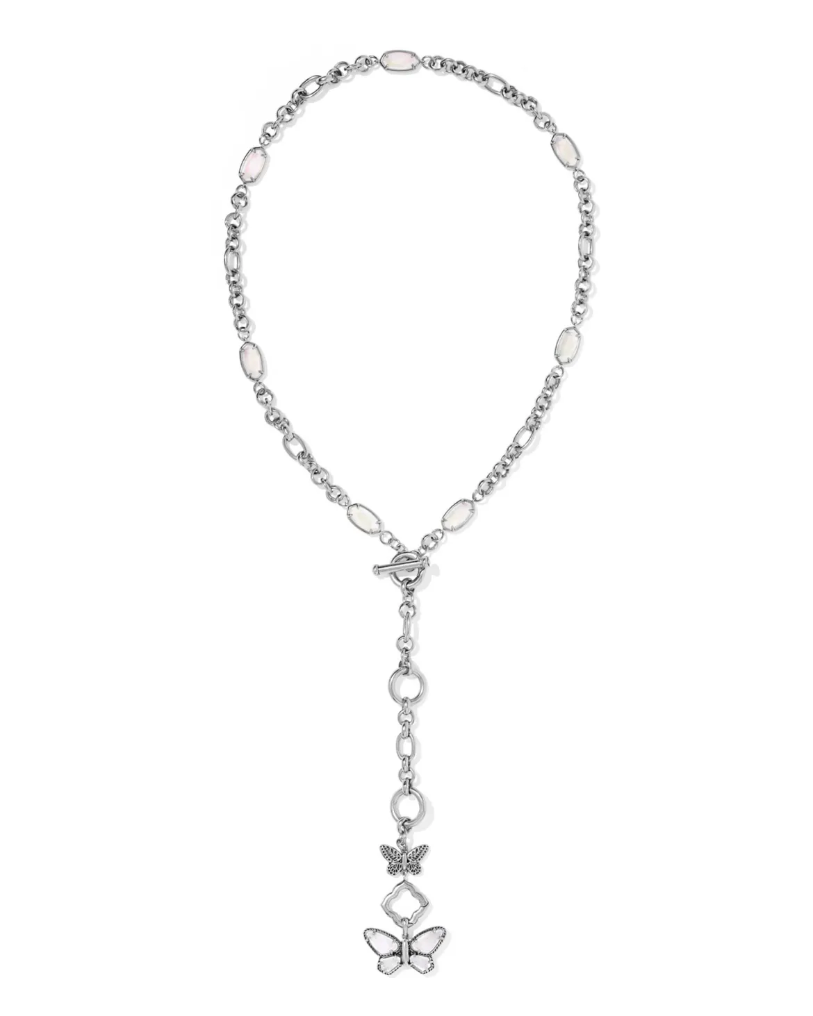 Dolly Parton x Kendra Scott Butterfly Vintage Silver Convertible Y Necklace
