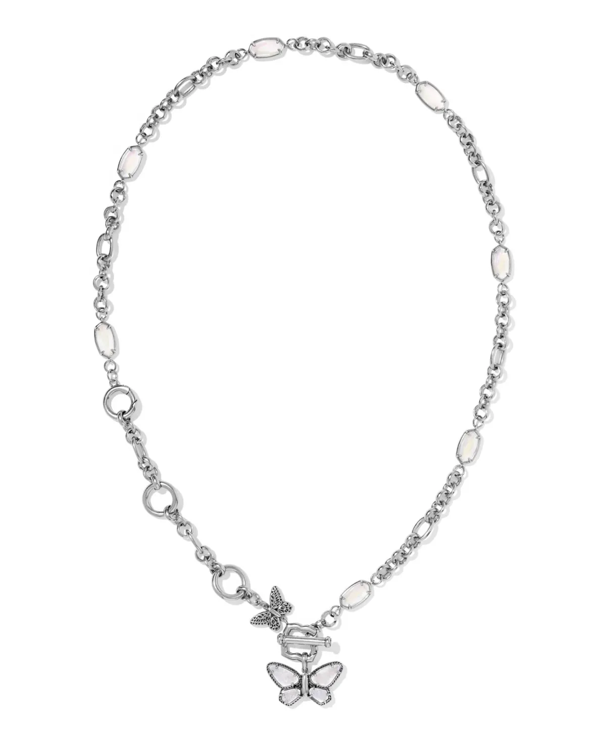 Dolly Parton x Kendra Scott Butterfly Vintage Silver Convertible Y Necklace