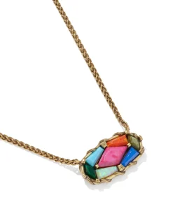 Dolly Parton x Kendra Scott Patchwork Elisa Vintage Gold Short Pendant Necklace