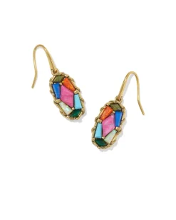 Dolly Parton x Kendra Scott Patchwork Lee Vintage Gold Drop Earrings