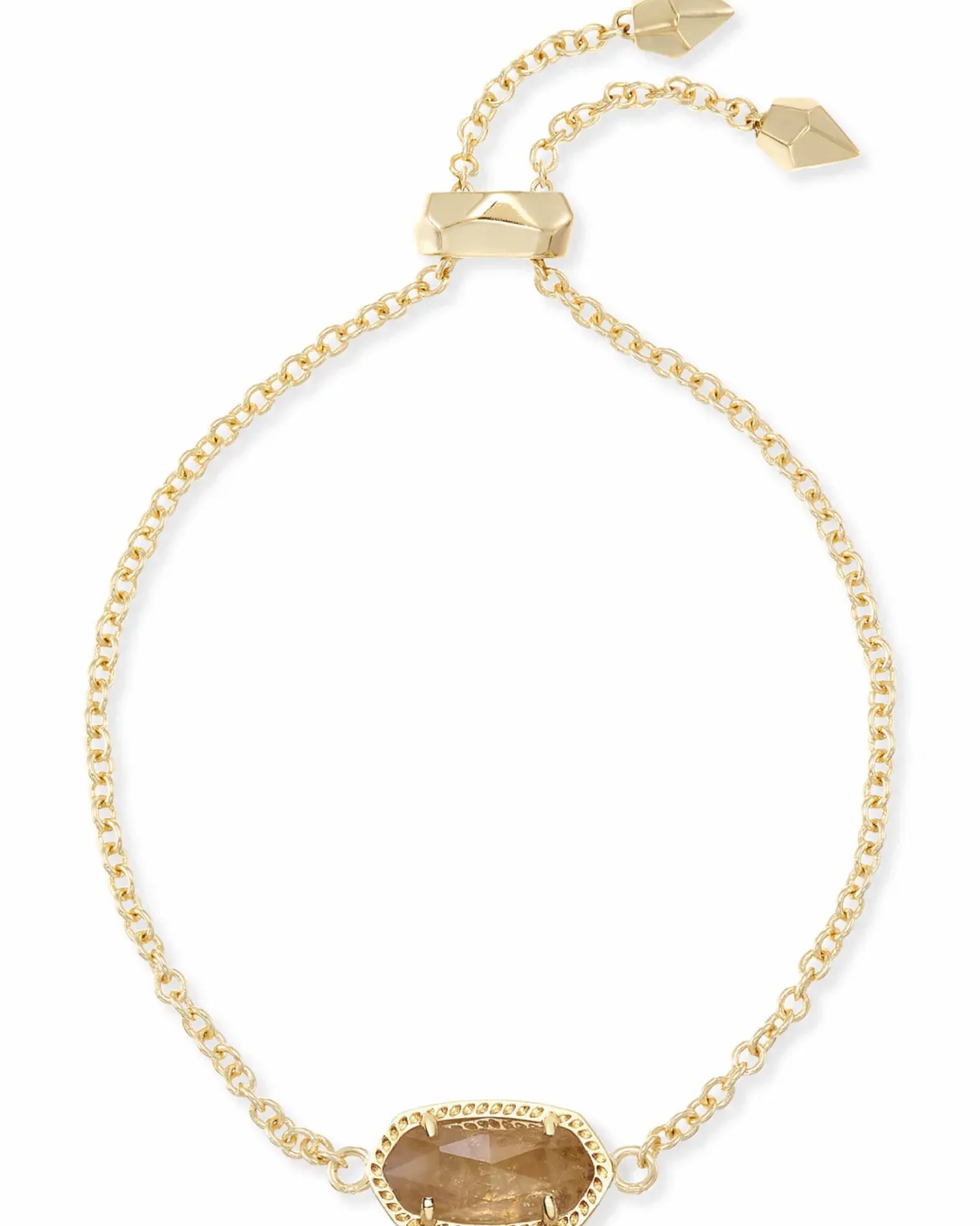 Elaina Gold Adjustable Chain Bracelet in Citrine