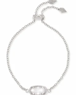 Elaina Silver Adjustable Chain Bracelet in Slate