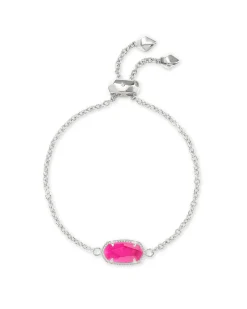 Elaina Silver Adjustable Chain Bracelet in Azalea Illusion