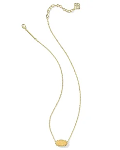 Elisa Gold Short Pendant Necklace
