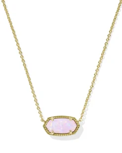 Elisa Gold Short Pendant Necklace