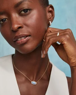 Elisa Gold Short Pendant Necklace