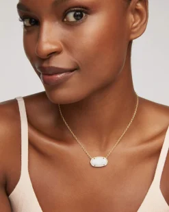 Elisa Gold Statement Short Pendant Necklace