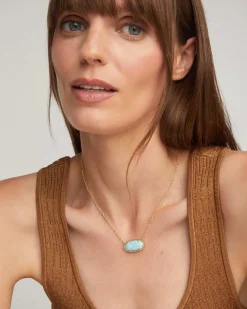 Elisa Gold Statement Short Pendant Necklace