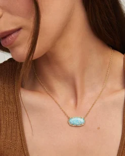 Elisa Gold Statement Short Pendant Necklace