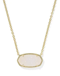 Elisa Gold Statement Short Pendant Necklace