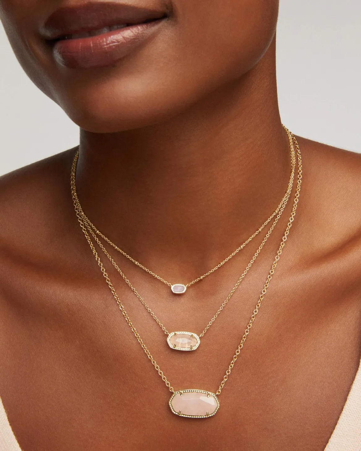 Elisa Gold Statement Short Pendant Necklace