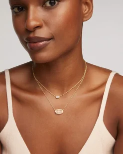 Elisa Gold Statement Short Pendant Necklace