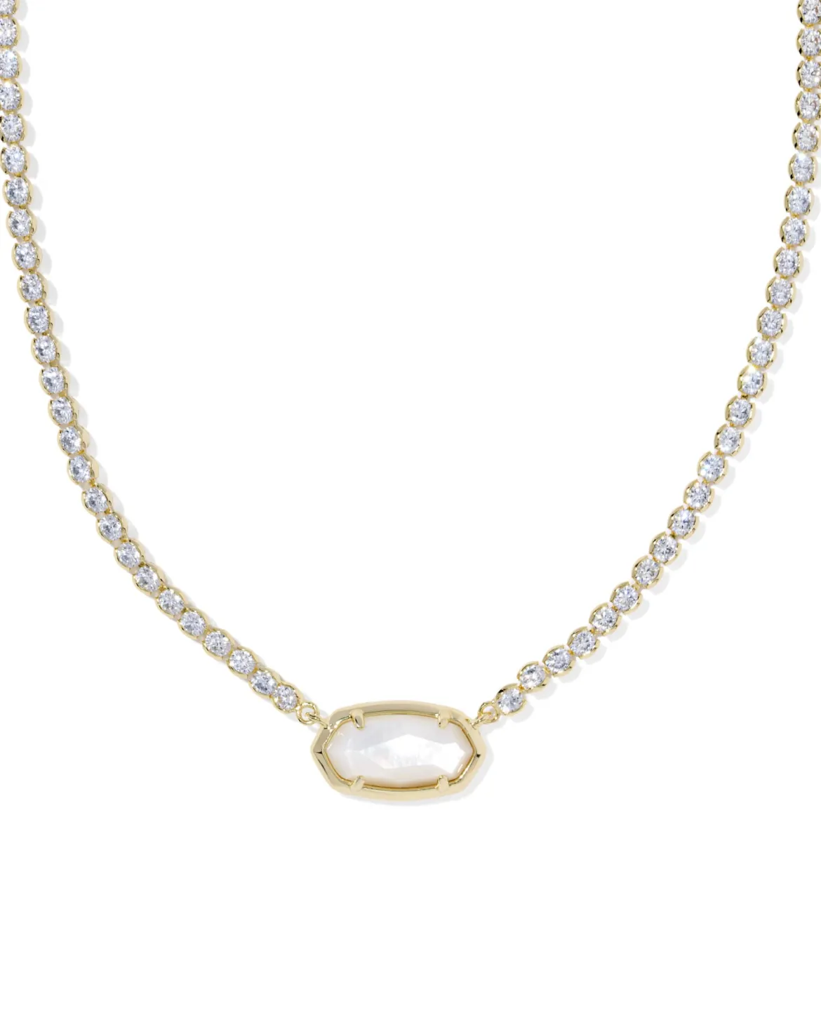 Elisa Gold Tennis Necklace
