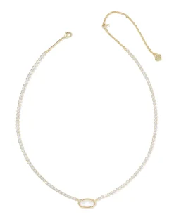 Elisa Gold Tennis Necklace