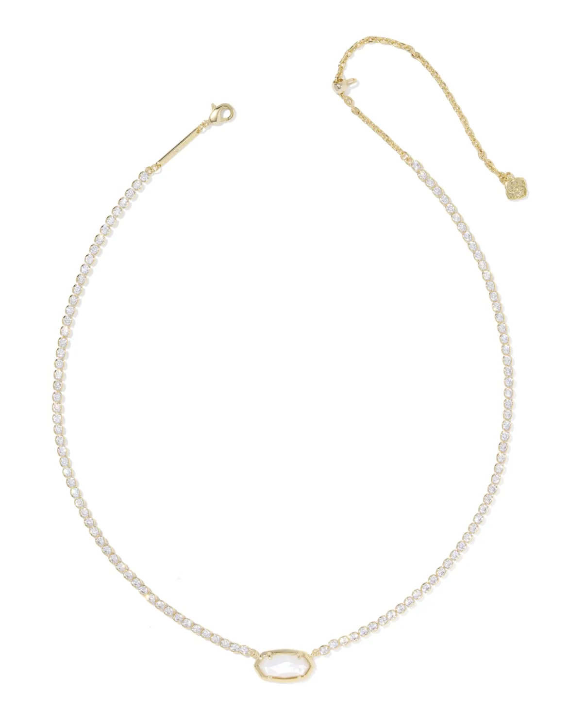 Elisa Gold Tennis Necklace
