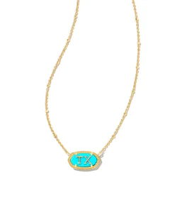 Elisa Gold Texas Necklace in Turquoise Magnesite