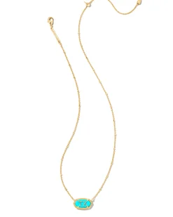 Elisa Gold Texas Necklace in Turquoise Magnesite