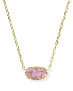 Elisa Luxe Gold Short Pendant Necklace