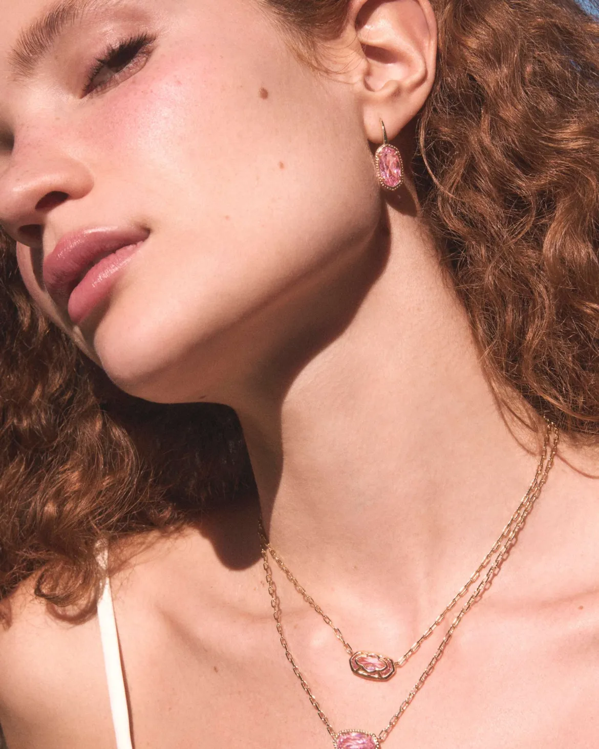 Elisa Luxe Gold Short Pendant Necklace