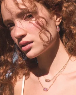 Elisa Luxe Gold Short Pendant Necklace