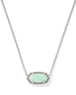 Elisa Silver Short Pendant Necklace