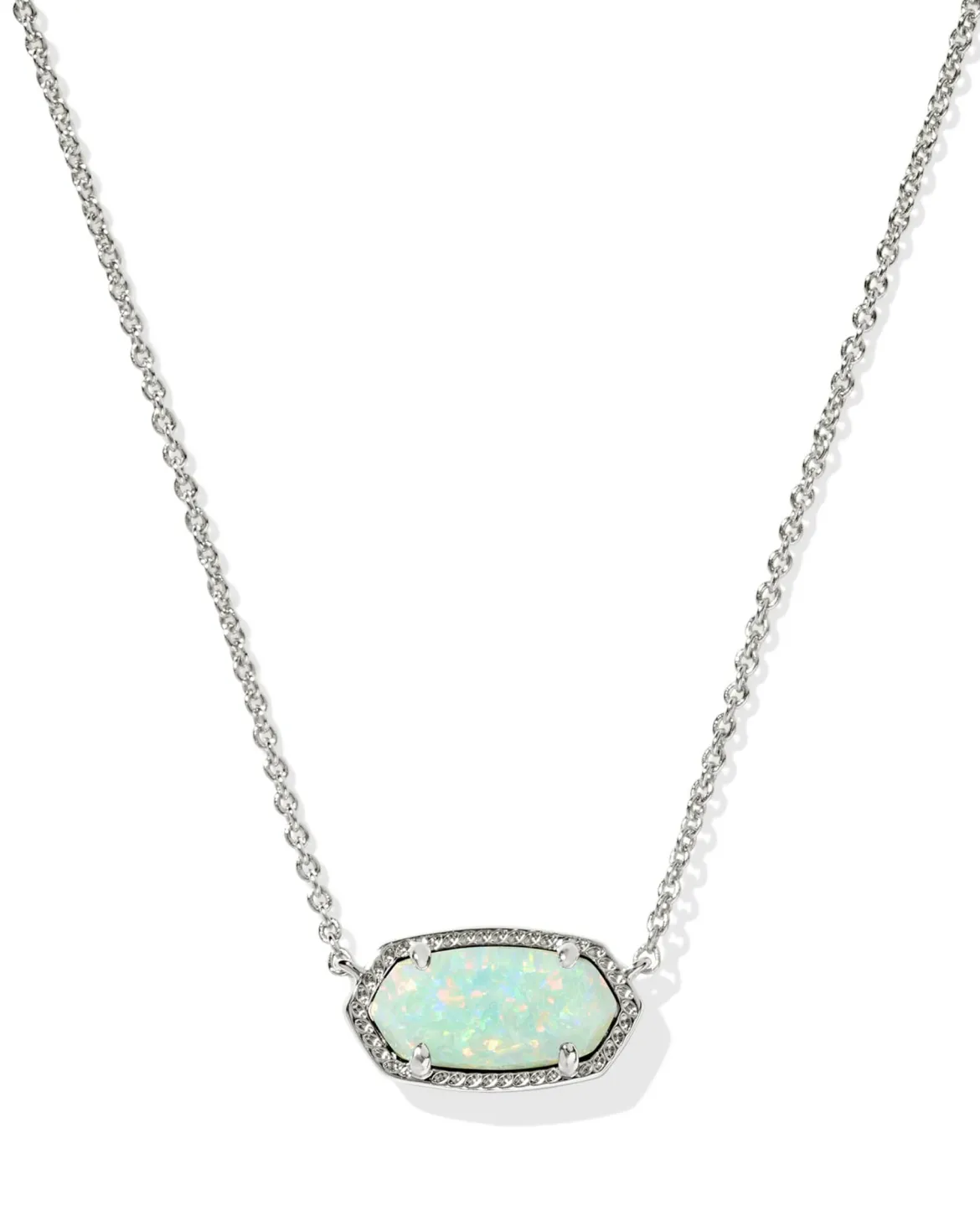 Elisa Silver Short Pendant Necklace